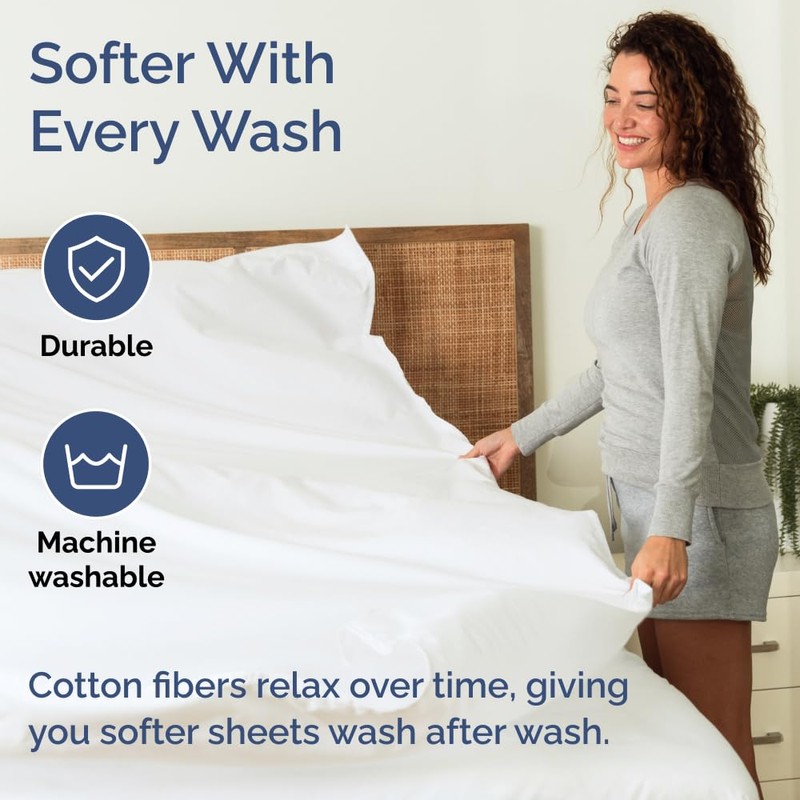 400 Thread Count Cotton Sheet Set - Split King Size