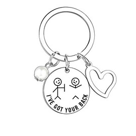 Funny Gifts Best Friend Keyring Friendship Gifts I Got Your Back Keyring Inspirational Keychain Gifts for Daughter Son Gifts For Women Men Family Jewellery Birthday Gifts (I’ve got your back)