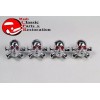 Classic GM Chrome Skull Red Tire Air Valve Stem Caps