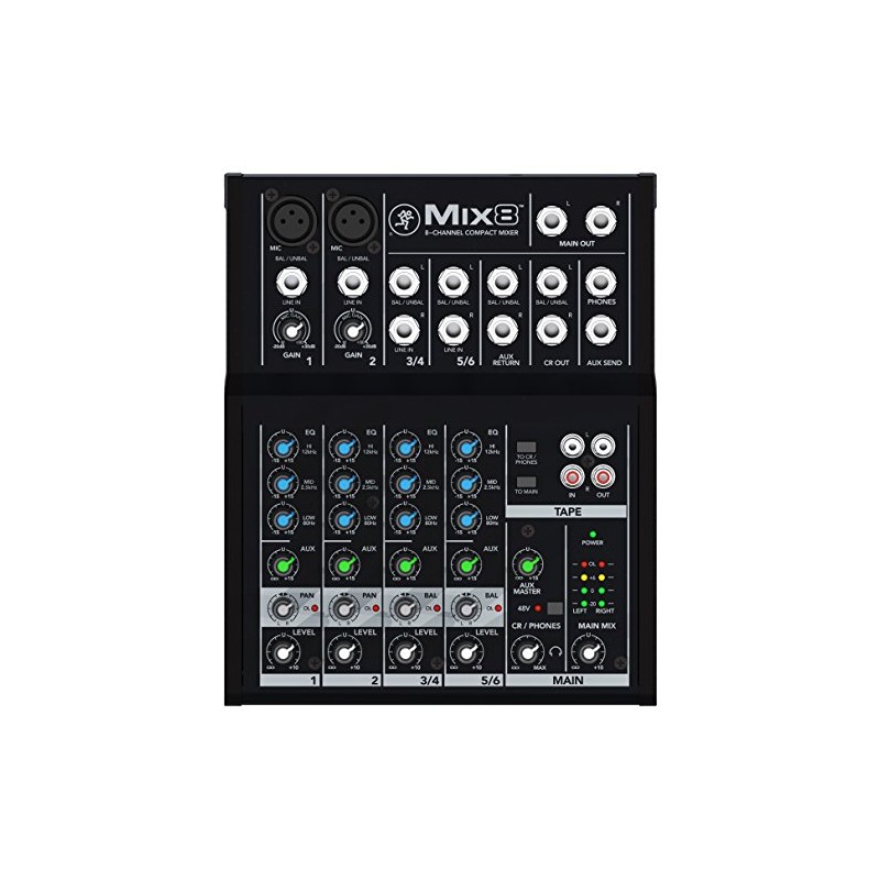 Mackie MIX8 8-Channel Compact Mixer