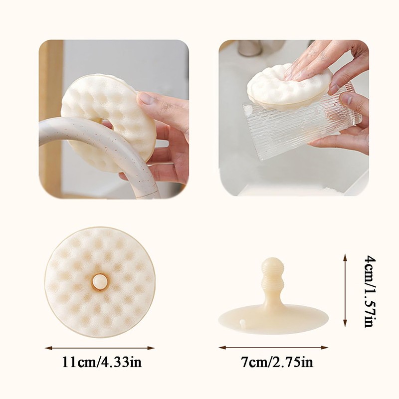 MRDLKNX Kitchen Sponges 4 Pcs Dish Donut Shaped Multi-purpose Sponge
