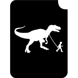 Dinosaur Body Art Glitter Makeup Tattoo Stencil- 5 Pack (Pet Dino)