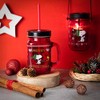 Excelsa Peanuts Christmas Lantern Tealight, Red with Decoration, Size: 7.5