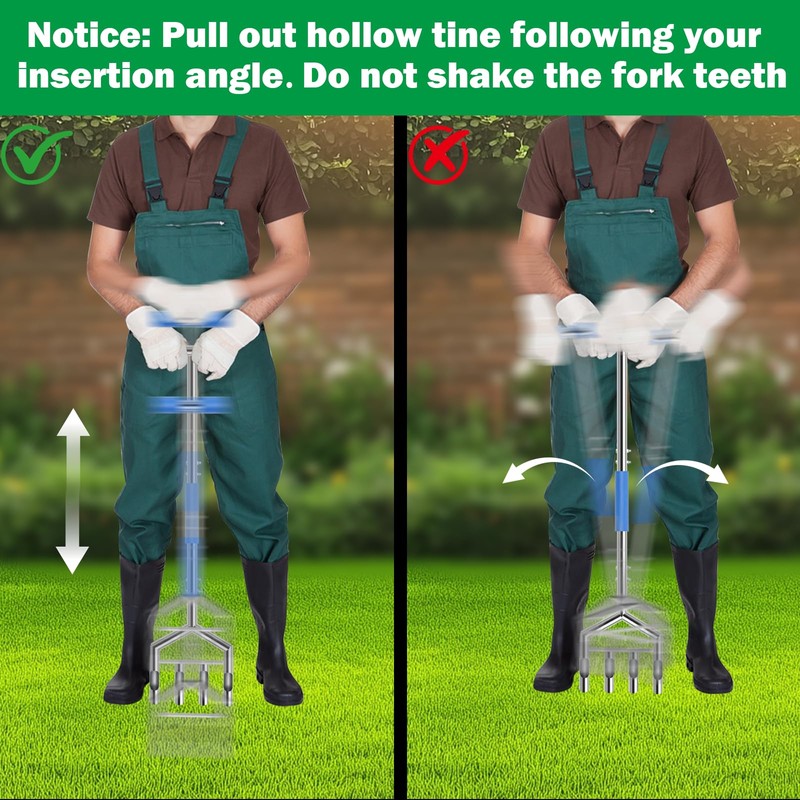 Manual Core Aerator Lawn Tool - Lawn Aeration Tool with