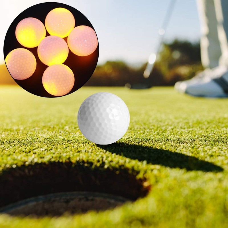 6 Piezas Pelotas de Golf Luminosas LED, Atractivas Pelotas de