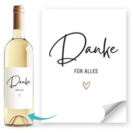SpecialMe® Weinetiketten Weinflaschenetiketten personalisiert Flaschenetiketten selbstklebend Wein Geschenk Weiss unisize