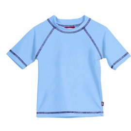 City Threads SPF50+ - playera de natación para niños, fabricada en Estados Unidos, S/S Bright Lt. Blue, 6