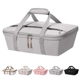 MIAOJIE Insulated Food Delivery Bag, Cooler Bags Insulated, Pizza Delivery Bag for Hot and Cold Food, Large Capacity Reusable Warming Bag for Commercial Parties Personal - Grey