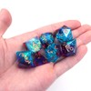 DollaTek Upscale Resin Transparent DND Dice Set Polyhedral Dice RPG