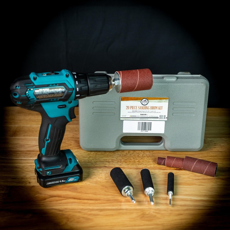 DCT 1/4 Inch Drive Drill Press Sanding Drum Kit -
