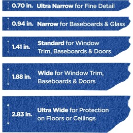 ScotchBlue Original Multi-Surface Painter's Tape, 0.70 Inches x 60 Yards, Blue, Paint Tape Protects Surfaces and Removes Easily, Multi-Surface Painting Tape for Indoor and Outdoor Use | Pack of 2
