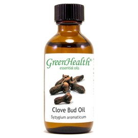 Clove Bud Essential Oil – 2 fl oz (59 ml) Glass Bottle w/Cap – 100% Pure Essential Oil – GreenHealth