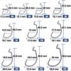 9KM DWLIFE EWG Fishing Hooks 25Pcs Offset Worm Hook Texas