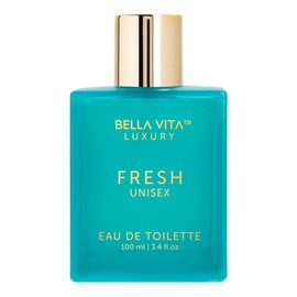 BellaVita Luxury Fresh Unisex Eau de Toilette (3.4 fl. oz.) | Long-Lasting Fragrances with Bergamot, Lavender & Ylang-Ylang | Fresh Toilette with French citrusy Vanilla Perfume Oil