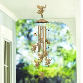 Elephants Wind Chimes for Outside,42“ Metal Wind Chime for Indoor Ourdoor Garden Yard Patio Home Porch Elephant Decor, Memorial Windchimes House Warming Birthday,Elephant Gifts for Women