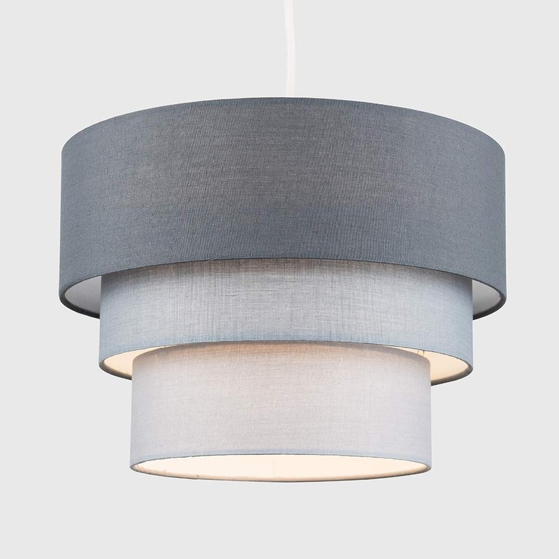 MiniSun Round Modern 3 Tier Fabric Ceiling Pendant Lamp Light