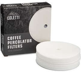 Percolator Coffee Filters - 100 Pack of Percolator Filters - Camping Coffee Filters for Percolators - 3.5 inch Premium Disc Perculator Style Coffee Filter - Paper