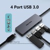 DIKEQINN USB 3.0 Hub 4 Ports with USB-C Power Port,