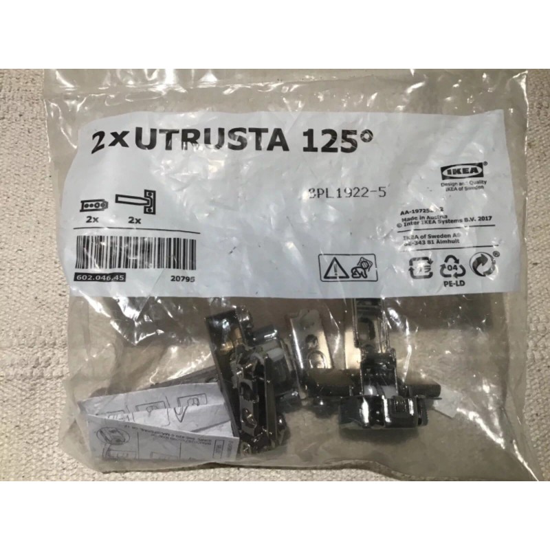 IKEA 4 IKEA UTRUSTA 125° Hinge Brand New 602.046.45