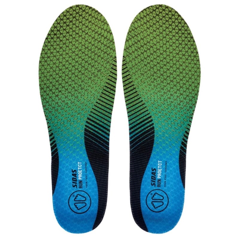 Sidas Unisex 3D Run Protect Insoles, Green/Blue, M: 39-41 EU
