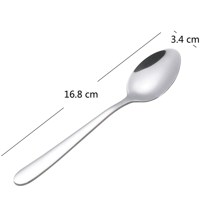 Zerdyne 12 Pieces Stainless Steel Small Dessert Spoon