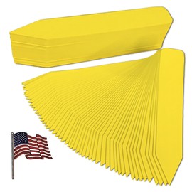 TAGKRAFTERS 6" x 7/8" Yellow Professional Duty Pot Stakes - 400 Pcs - Plastic Plant Tags and Labels - Nursery Garden Tree Labels Waterproof Writeable | Made in The USA |
