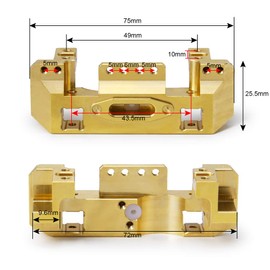 XUNJIAJIE Brass 118g Front Bumper Mount/Servo Mount Bumper for TRX4 1/10 RC Crawler Car Upgrades Accessories