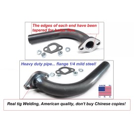 AR Exhaust Pipe for Predator 6.6 HP (224cc)  Max Performance, Go Kart & mini bikes