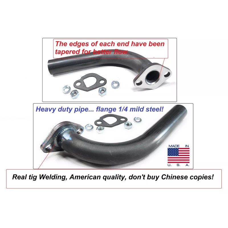 AR Exhaust Pipe for Predator 6.6 HP (224cc) Max Performance,