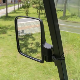 Golf Cart Side Mirrors Compatible with Yamaha Club Car EZ-GO and Others Round or Square Tube Golf Cart Roof Bracket, No-drilling Required (Option)
