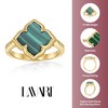 Lavari Jewelers Malachite Four Petal Flower Ring for Women with