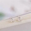 Sterling Silver Circle 7mm Circular Spiral Swirl Round Dot Stud