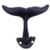 Navy Blue Whale Tail Cast Iron Wall Hooks, Wall Mounted