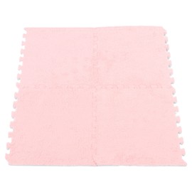 Alfombra de Espuma Entrelazada, Gran Cobertura, 10 Piezas, Gruesa, sin Olor, Espuma de Felpa, Alfombrilla para Suelo, Junta Dividida para Sala de Estar para Vestíbulo (Rosa)