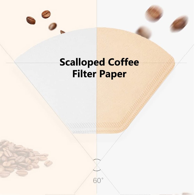 200 Pcs Coffee Filter Papers, Disposable Unbleached Cone Filter Papers