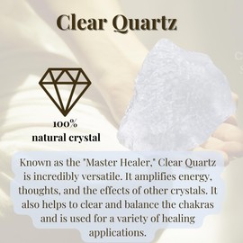 XIANNVXI Clear Quartz Raw Crystals, 1.8-2.2inch Healing Crystals Natural Rough Stones for Tumbling, Cabbing, Decoration, Polishing, Wire Wrapping & Energy Work