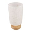 LED Bedside Lamp Touch Control Wood Nightstand Lamp Desk Cabinet