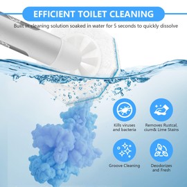 50 Count Disposable Toilet Wand Refills For Clorox, Upgraded Brush Heads Compatible with Clorox Toilet Bowl Wand Refills