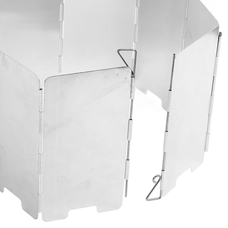 2Pcs Outdoor Stove Windscreen Foldable Portable Stainless Steel Camping Cooking