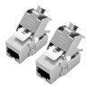 Keystone RJ45 Cat 7 Connector Modules - Tool-Free CAT7, CAT6,