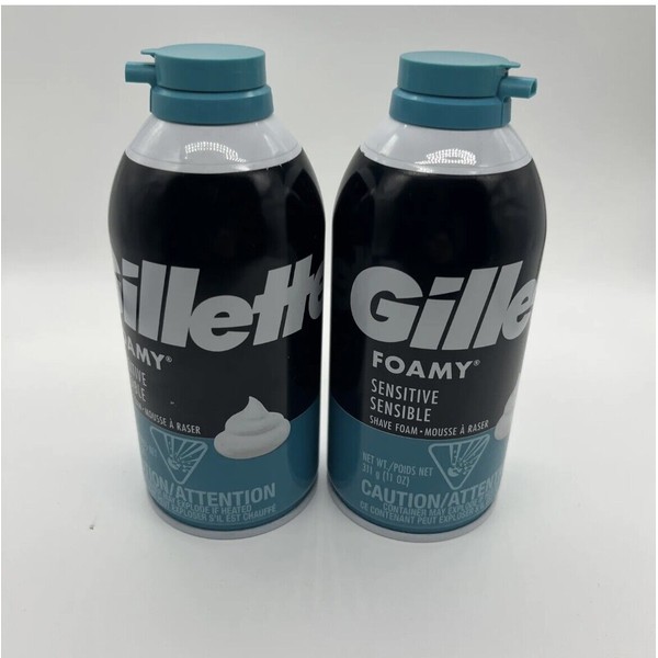 Gillette Foamy Sensitive Skin  11 oz ( 2 Pack)