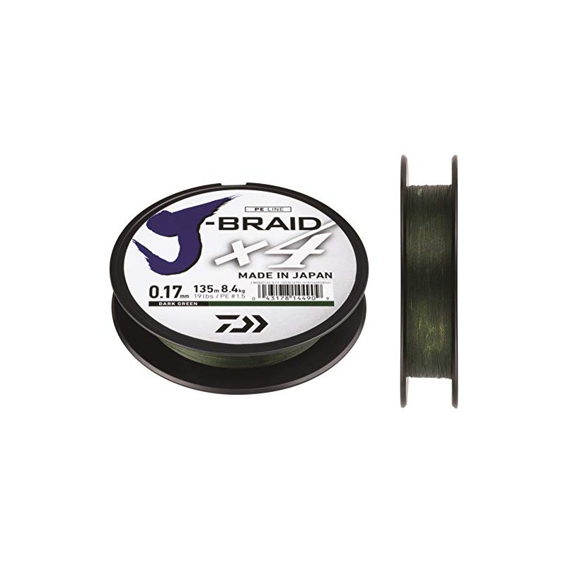 Daiwa J-Braid X4 270m Dark Green 0.10mm