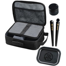 Stash Bros Smell Proof Bag with Accessories | Smell Proof Container Stash Box with 2 Doob Tube, Rolling Tray Bundle Smell Proof Box with UV Jar & Joint Holder