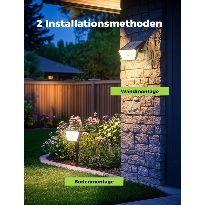 GOLUMUP Solar Spotlight for Outdoor Garden with Motion Sensor, Pack