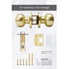 goldenwarm Gold Interior Door Knobs, Interior Door Knobs Bedroom, Brass