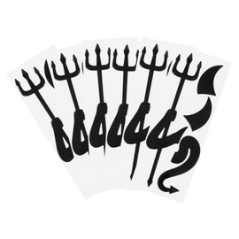 DECHOUS 6pcs Black Devil Car Decals PVC Soft Stickers for Vehicles Easy Application for Bumpers Windows Lockers More Unique Design for Personalization