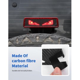 DSWSQ for Jeep Wrangler JK JKU 2007-2018 Third Brake Light Decal High Mount 3rd Brake Light Sticker Carbon Fiber High Brake Light Sticker Creative Car Exterior Accessories