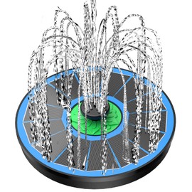Yzert Fuente solar, panel de vidrio completo, no necesita batería, fuentes solares de baño para pájaros de 3.5 W bomba de fuente solar para baño de pájaros, jardín, estanque, piscina, patio
