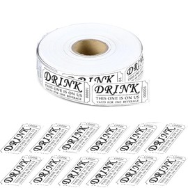Moguri 1 Roll of 1000 Free Drinks Tickets, Raffle Tickets, Party Tickets for Events, Weddings and Parties
