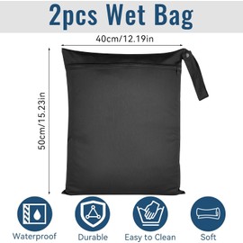2 Bolsa para Ropa Mojada, Bolsa Impermeable para Ropa Mojada, Bolsa Húmeda Impermeable para Bebé para Viajes